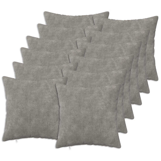 Kussen met kussen HEERLEN 12 st Lichtgrijs Microfiber Fleece is nu te koop bij PeponiXL, paradijselijk wonen!