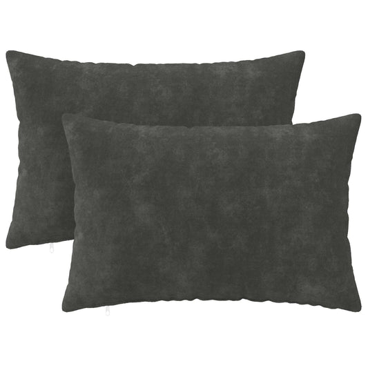 Kussen met kussen HEERLEN 2 st Antraciet Microfiber Fleece is nu te koop bij PeponiXL, paradijselijk wonen!