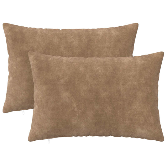 Kussen met kussen HEERLEN 2 st Taupe Microfiber Fleece is nu te koop bij PeponiXL, paradijselijk wonen!