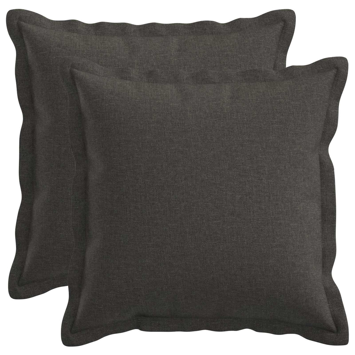vidaXL Kussen met kussen HOUTEN 2 st Donkergrijs Faux Linnen