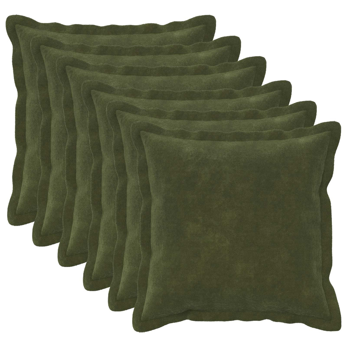 Kussen met kussen HOUTEN 6 st Groen Microfiber Fleece is nu te koop bij PeponiXL, paradijselijk wonen!
