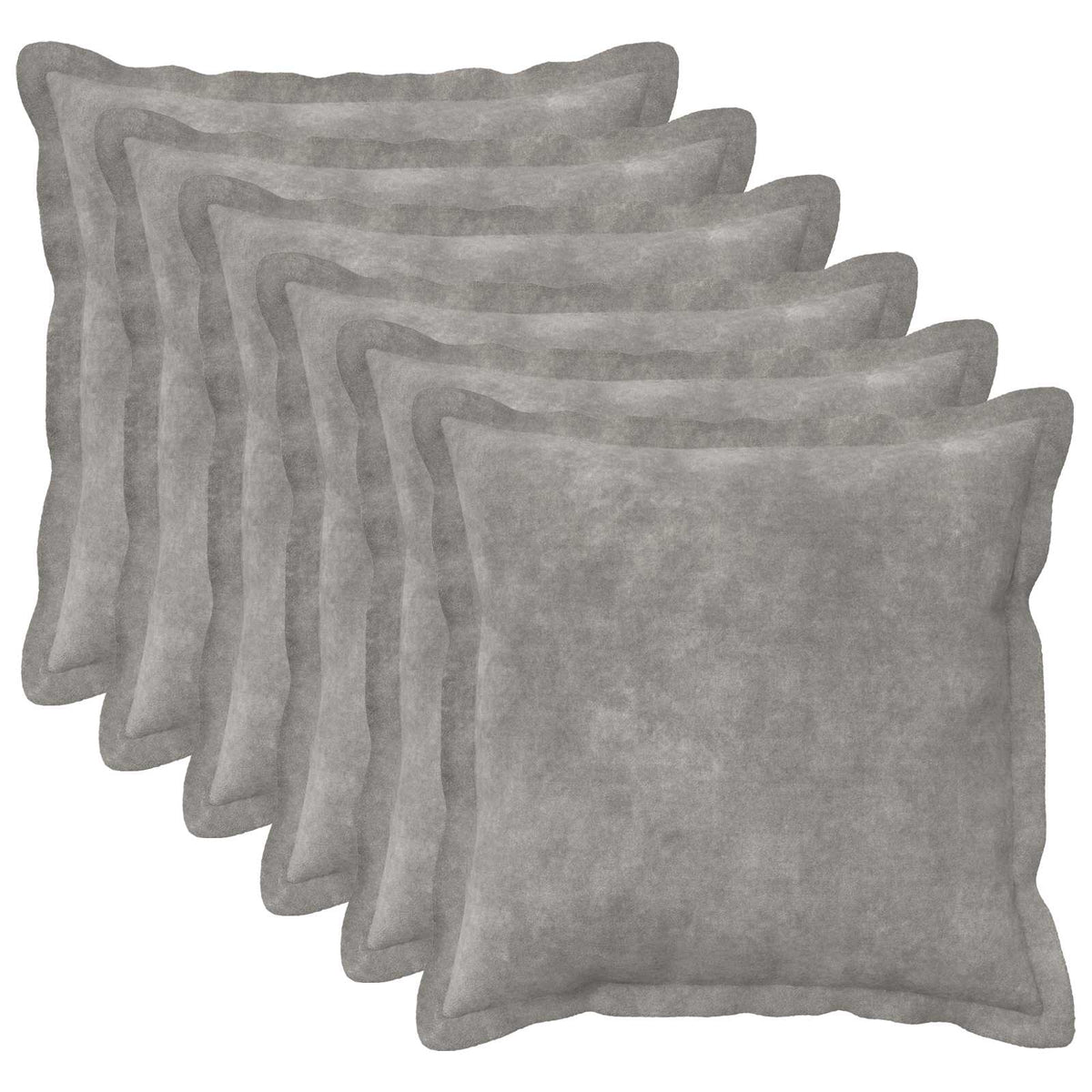 Kussen met kussen HOUTEN 6 st Lichtgrijs Microfiber Fleece is nu te koop bij PeponiXL, paradijselijk wonen!