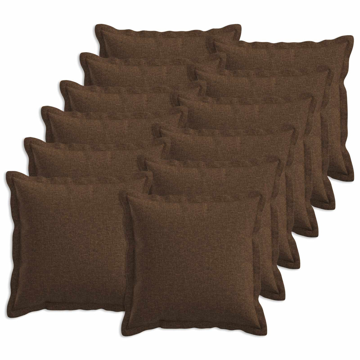 Kussen met kussen HOUTEN 12 st Bruin Faux Linnen is nu te koop bij PeponiXL, paradijselijk wonen!