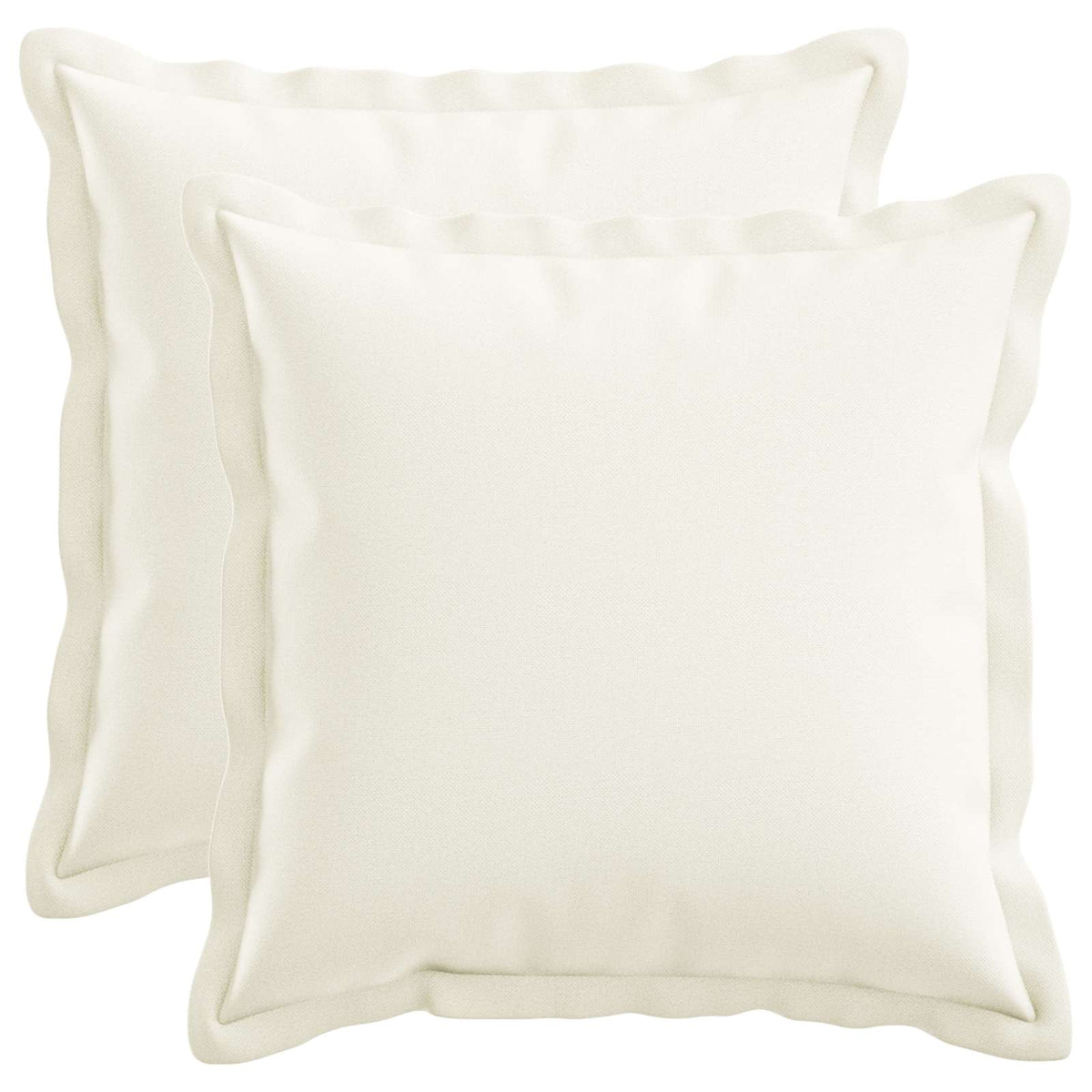 Kussen met kussen HOUTEN 2 st Wit Faux Linnen is nu te koop bij PeponiXL, paradijselijk wonen!
