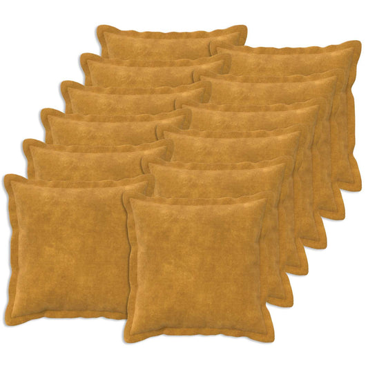Kussen met kussen HOUTEN 12 st Geel Microfiber Fleece is nu te koop bij PeponiXL, paradijselijk wonen!