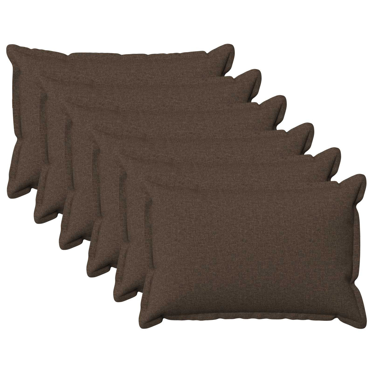 vidaXL Kussen met kussen HOUTEN 6 st Taupe Faux Linnen