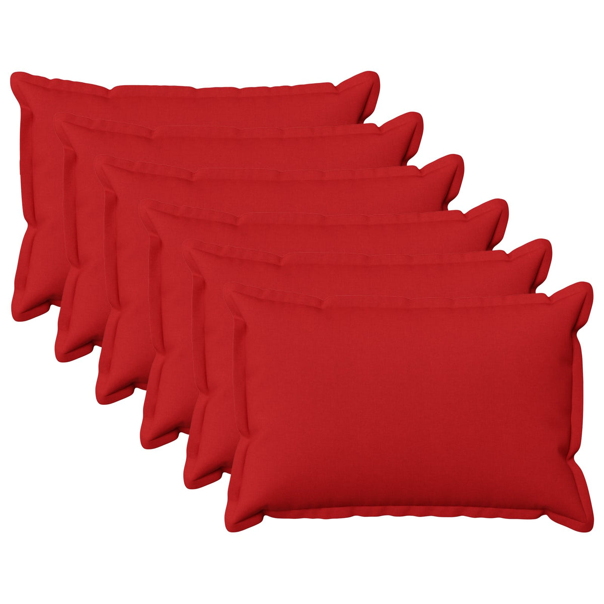 Kussen met kussen HOUTEN 6 st Rood Faux Linnen is nu te koop bij PeponiXL, paradijselijk wonen!