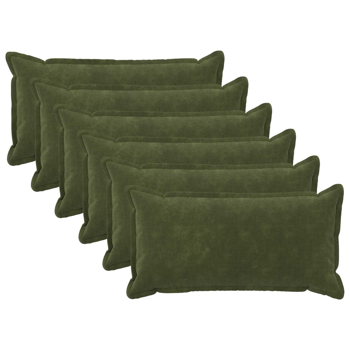 Kussen met kussen HOUTEN 6 st Groen Microfiber Fleece is nu te koop bij PeponiXL, paradijselijk wonen!