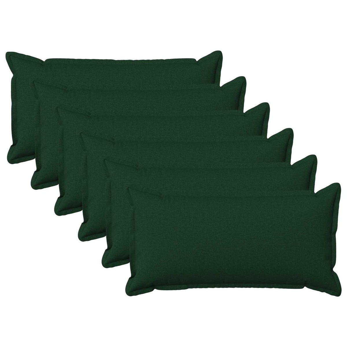 Kussen met kussen HOUTEN 6 st Donkergroen Faux Linnen is nu te koop bij PeponiXL, paradijselijk wonen!
