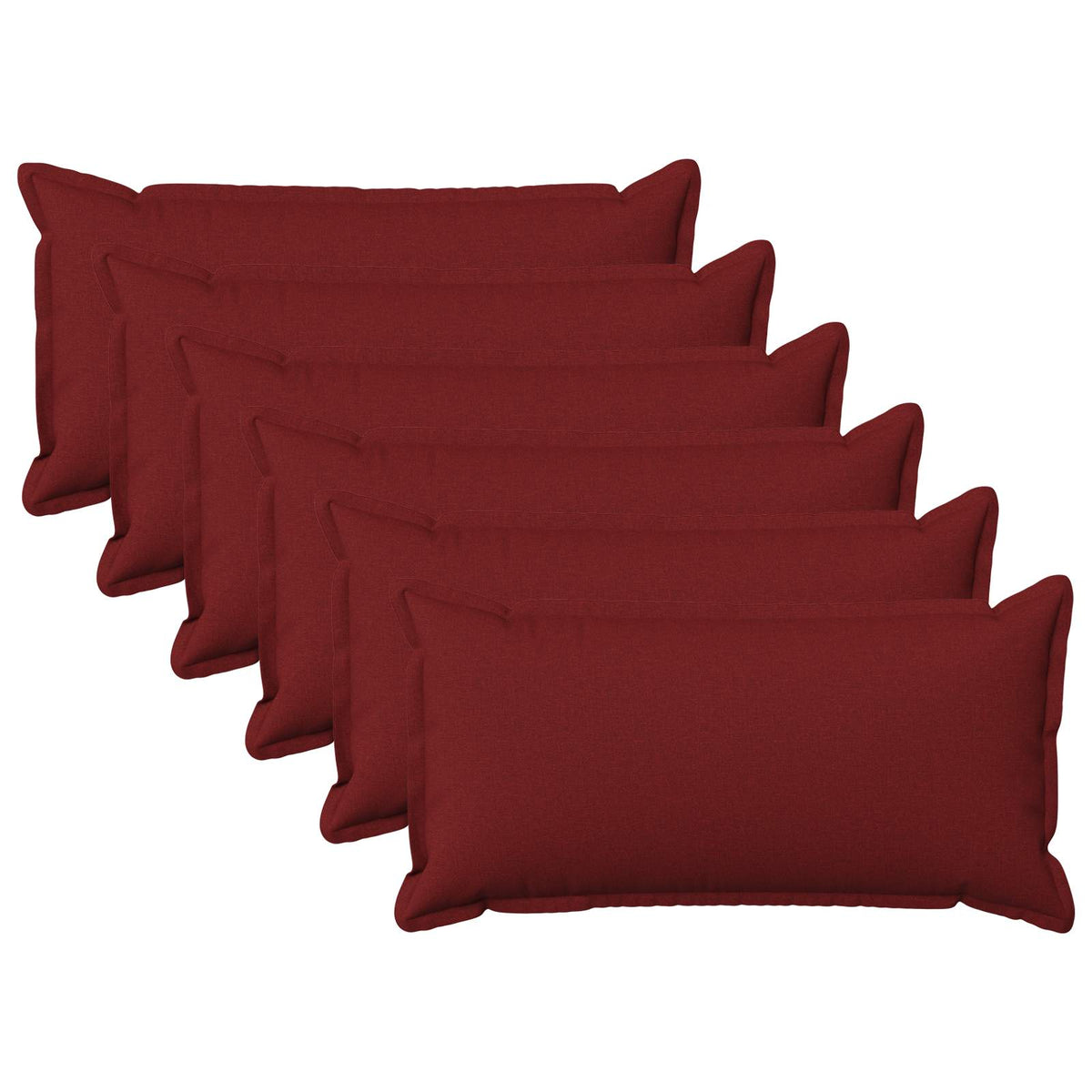 Kussen met kussen HOUTEN 6 st Wijnrood Faux Linnen is nu te koop bij PeponiXL, paradijselijk wonen!