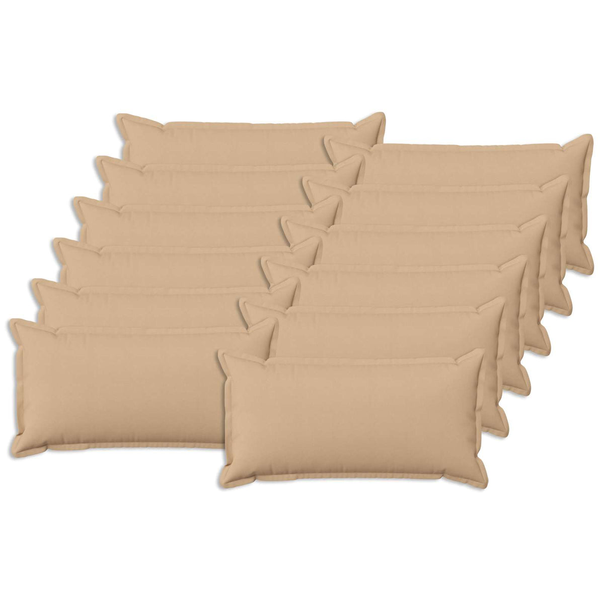Kussen met kussen HOUTEN 12 st Crèmekleurig Faux Linnen is nu te koop bij PeponiXL, paradijselijk wonen!