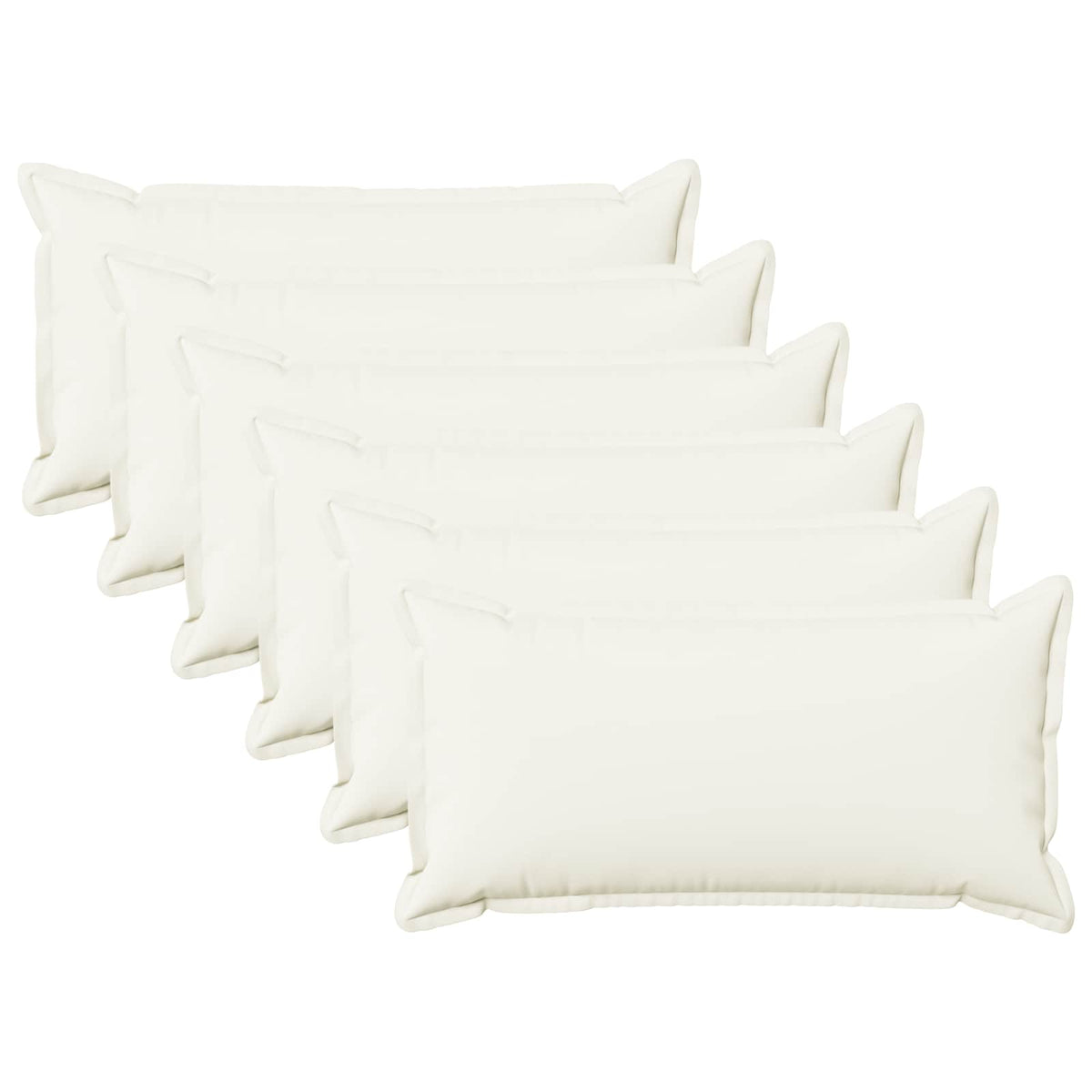 Kussen met kussen HOUTEN 6 st Wit Faux Linnen is nu te koop bij PeponiXL, paradijselijk wonen!