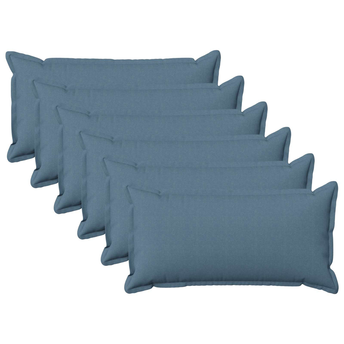 Kussen met kussen HOUTEN 6 st Jeans Blauw Faux Linnen is nu te koop bij PeponiXL, paradijselijk wonen!