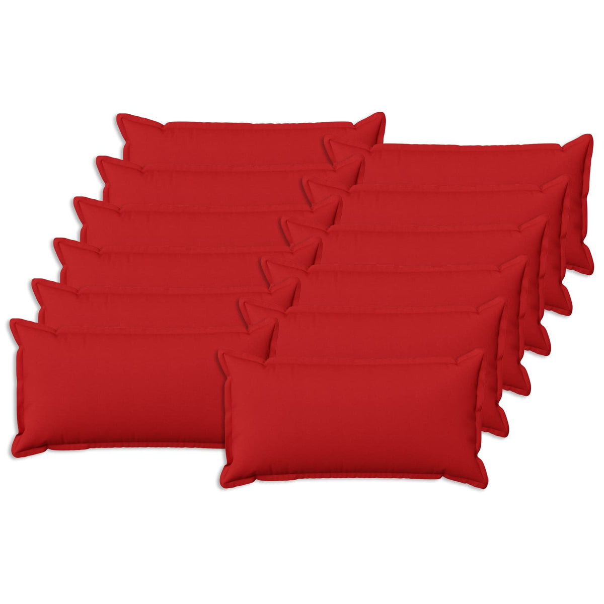 Kussen met kussen HOUTEN 12 st Rood Faux Linnen is nu te koop bij PeponiXL, paradijselijk wonen!