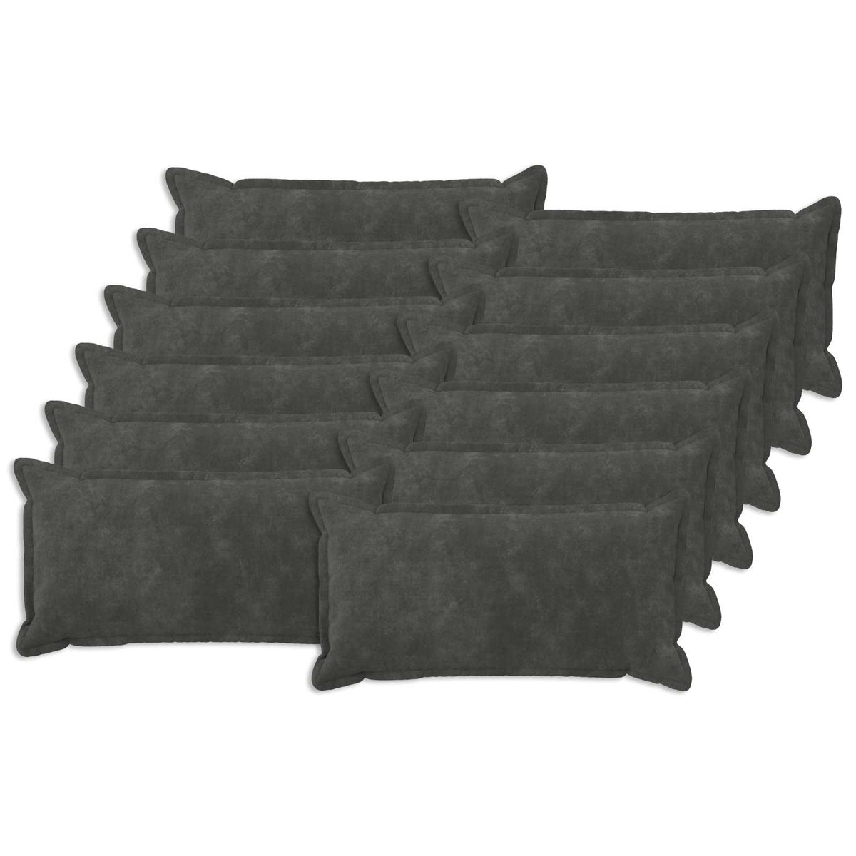 Kussen met kussen HOUTEN 12 st Antraciet Microfiber Fleece is nu te koop bij PeponiXL, paradijselijk wonen!
