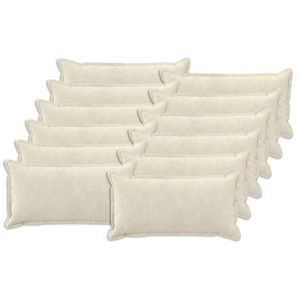 Kussen met kussen HOUTEN 12 st Crèmekleurig Microfiber Fleece is nu te koop bij PeponiXL, paradijselijk wonen!