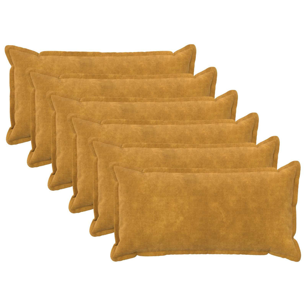 Kussen met kussen HOUTEN 6 st Geel Microfiber Fleece is nu te koop bij PeponiXL, paradijselijk wonen!