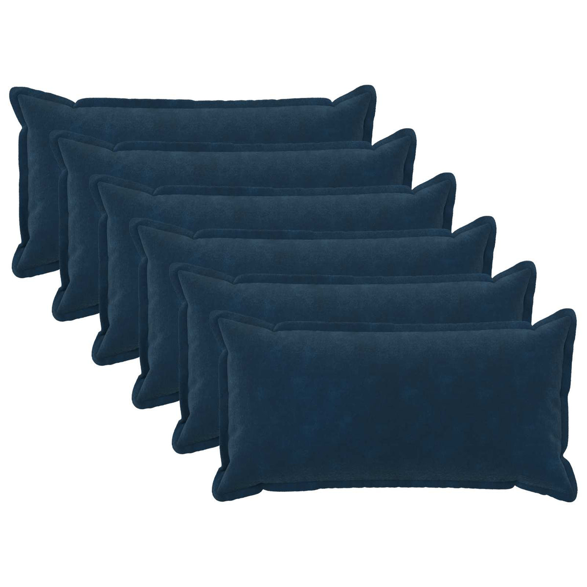 Kussen met kussen HOUTEN 6 st Blauw Microfiber Fleece is nu te koop bij PeponiXL, paradijselijk wonen!