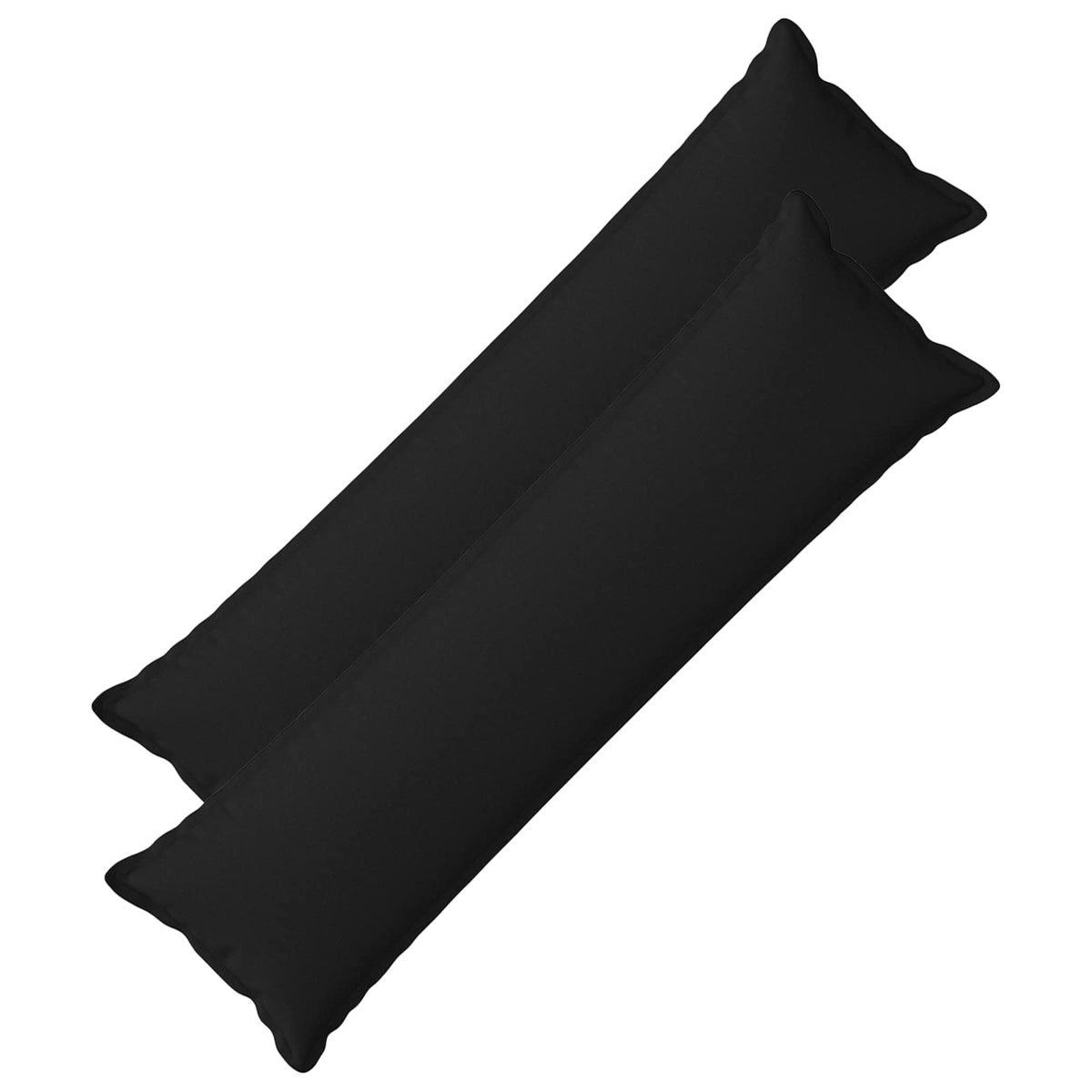Kussen met kussen HOUTEN 2 st Zwart Faux Linnen is nu te koop bij PeponiXL, paradijselijk wonen!