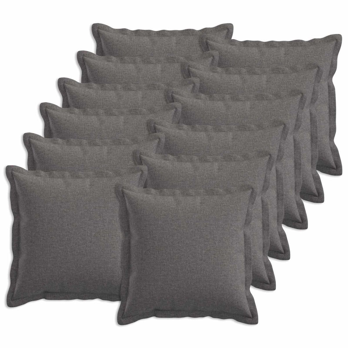 Kussen met kussen HOUTEN 12 st Lichtgrijs Faux Linnen is nu te koop bij PeponiXL, paradijselijk wonen!