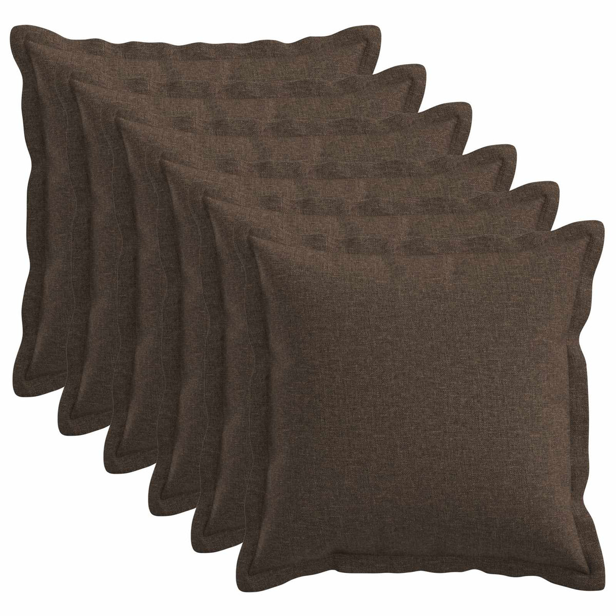 Kussen met kussen HOUTEN 6 st Taupe Faux Linnen is nu te koop bij PeponiXL, paradijselijk wonen!