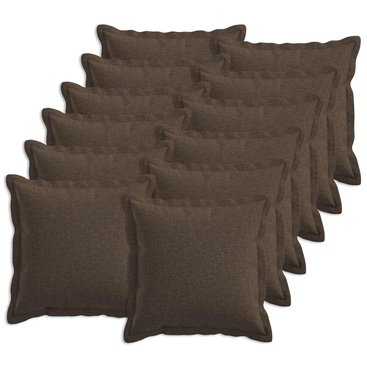 Kussen met kussen HOUTEN 12 st Taupe Faux Linnen is nu te koop bij PeponiXL, paradijselijk wonen!