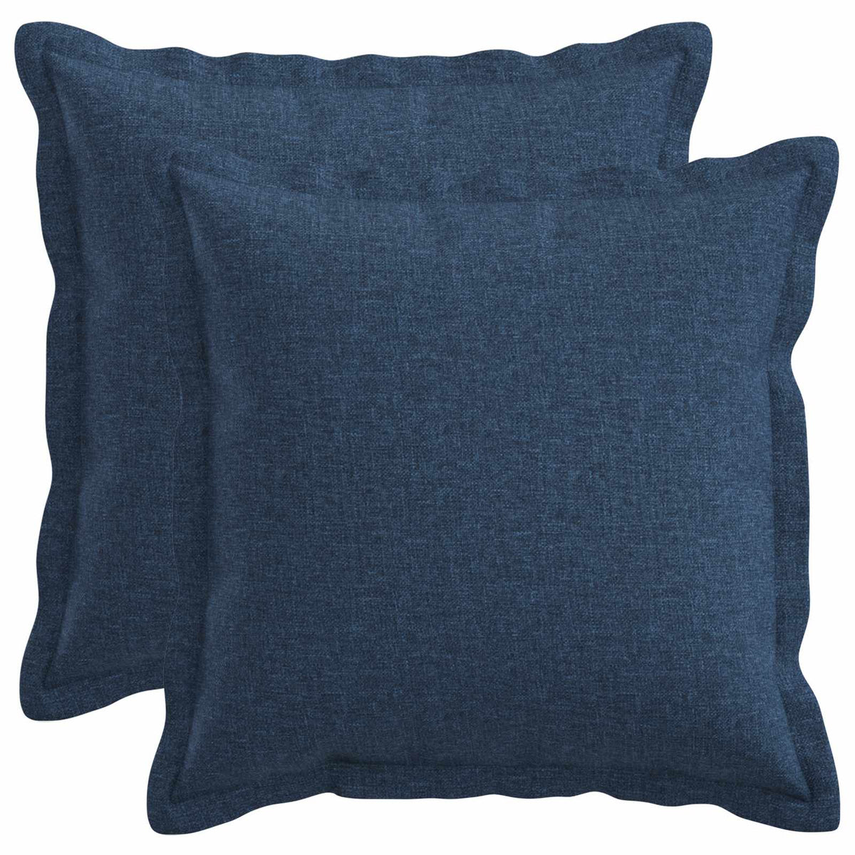 vidaXL Kussen met kussen HOUTEN 2 st Blauw Faux Linnen