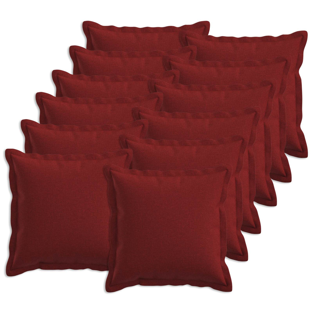 Kussen met kussen HOUTEN 12 st Wijnrood Faux Linnen is nu te koop bij PeponiXL, paradijselijk wonen!