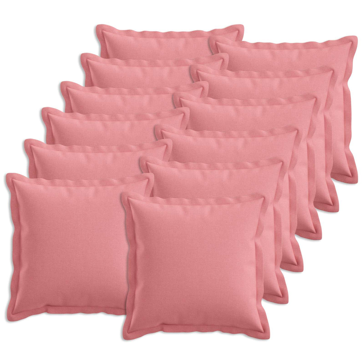 Kussen met kussen HOUTEN 12 st Roze Faux Linnen is nu te koop bij PeponiXL, paradijselijk wonen!