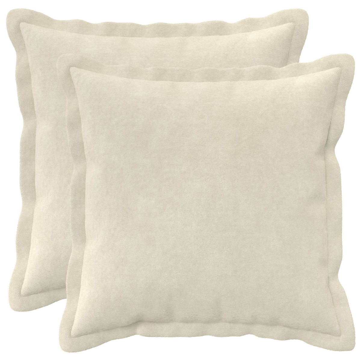 Kussen met kussen HOUTEN 2 st Crèmekleurig Microfiber Fleece is nu te koop bij PeponiXL, paradijselijk wonen!