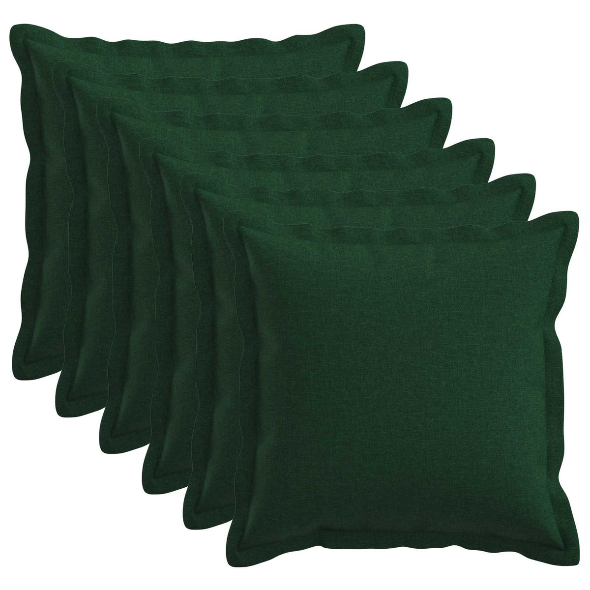 Kussen met kussen HOUTEN 6 st Donkergroen Faux Linnen is nu te koop bij PeponiXL, paradijselijk wonen!