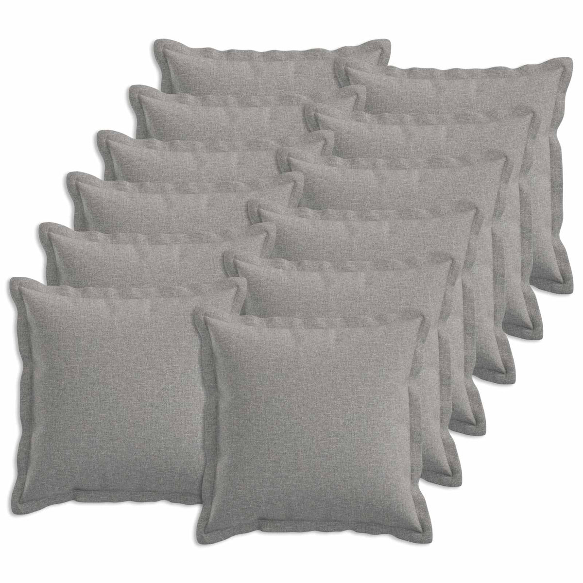 Kussen met kussen HOUTEN 12 st Wolkengrijs Faux Linnen is nu te koop bij PeponiXL, paradijselijk wonen!