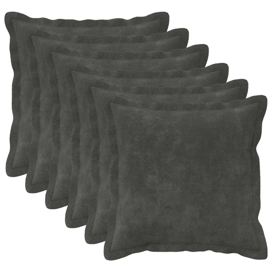 Kussen met kussen HOUTEN 6 st Antraciet Microfiber Fleece is nu te koop bij PeponiXL, paradijselijk wonen!