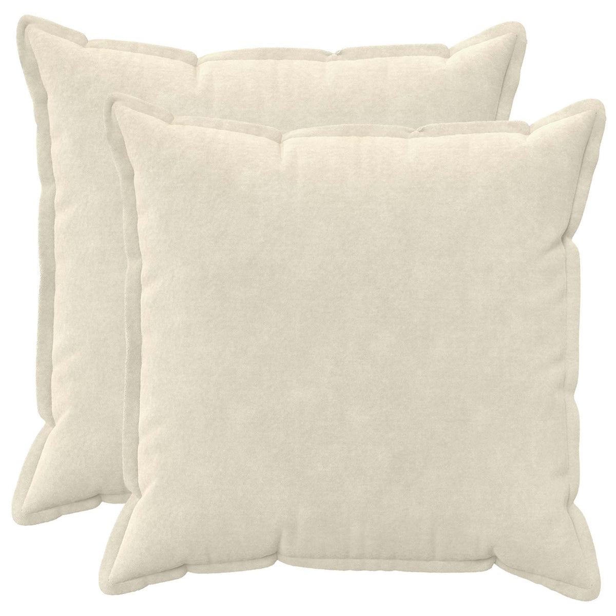 Kussen met kussen HOUTEN 2 st Crèmekleurig Microfiber Fleece is nu te koop bij PeponiXL, paradijselijk wonen!