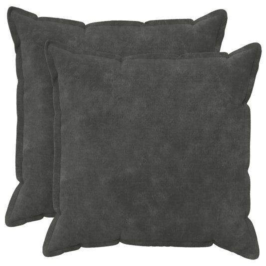 Kussen met kussen HOUTEN 2 st Antraciet Microfiber Fleece is nu te koop bij PeponiXL, paradijselijk wonen!