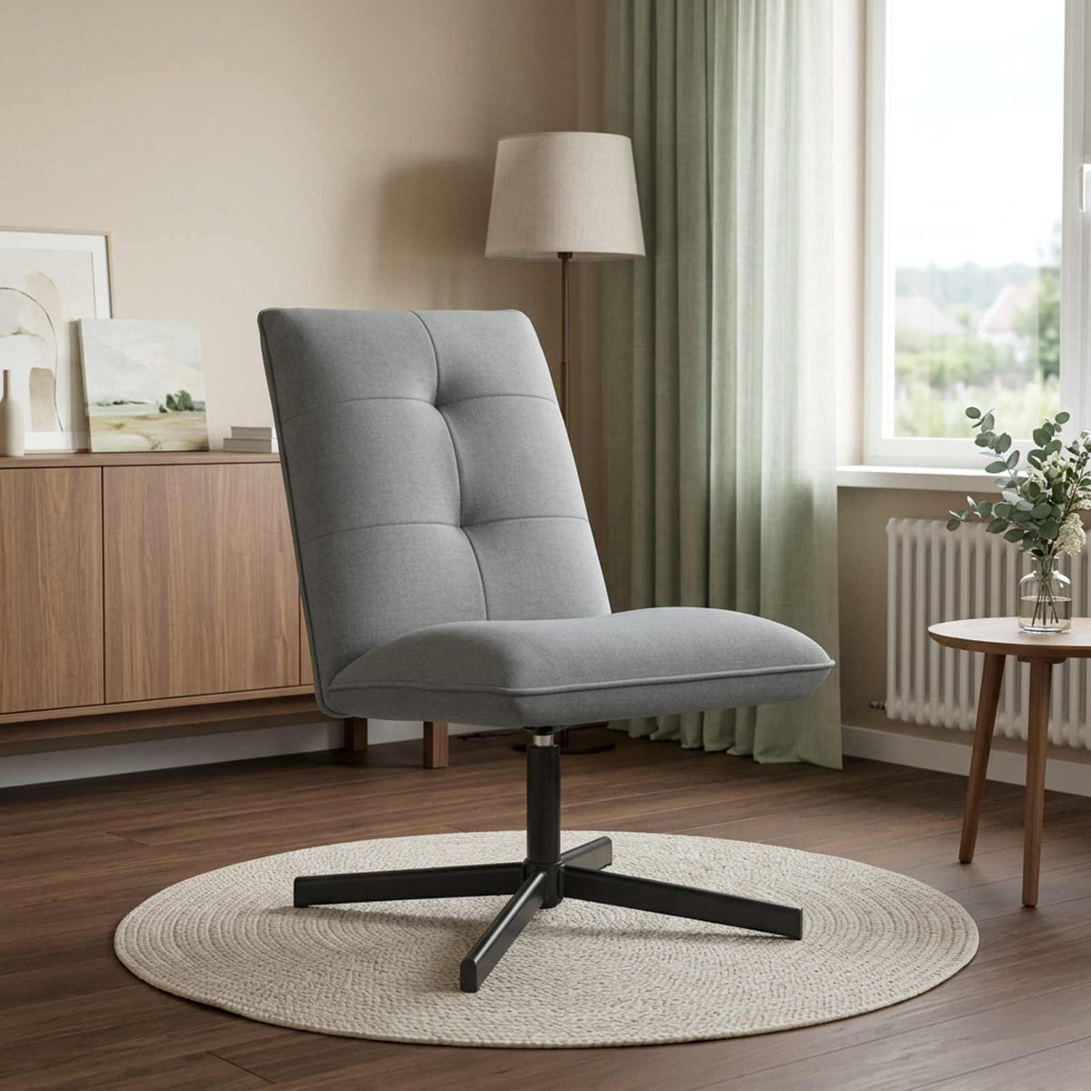 Draaistoel Lichtgrijs Stof is nu te koop bij PeponiXL, paradijselijk wonen!