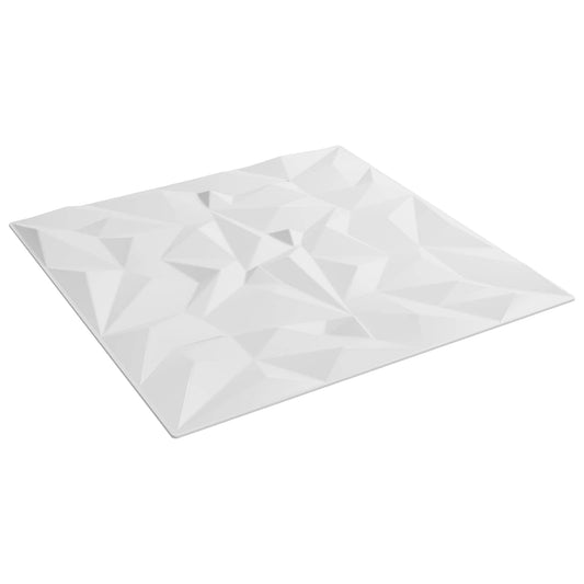 Wandpanelen 24 pcs Wit 50 x 50 cm XPS Schuim is nu te koop bij PeponiXL, paradijselijk wonen!
