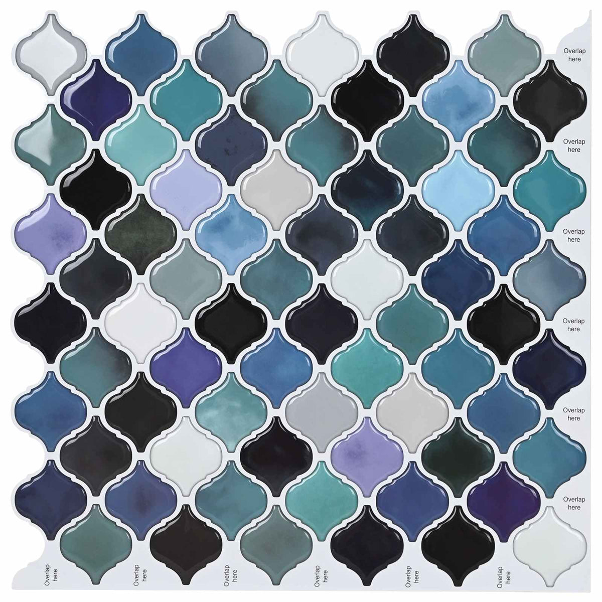 Lanturn Tegel 20 pcs Blauw Groen 27 x 27 cm Polyurethaan en PET is nu te koop bij PeponiXL, paradijselijk wonen!
