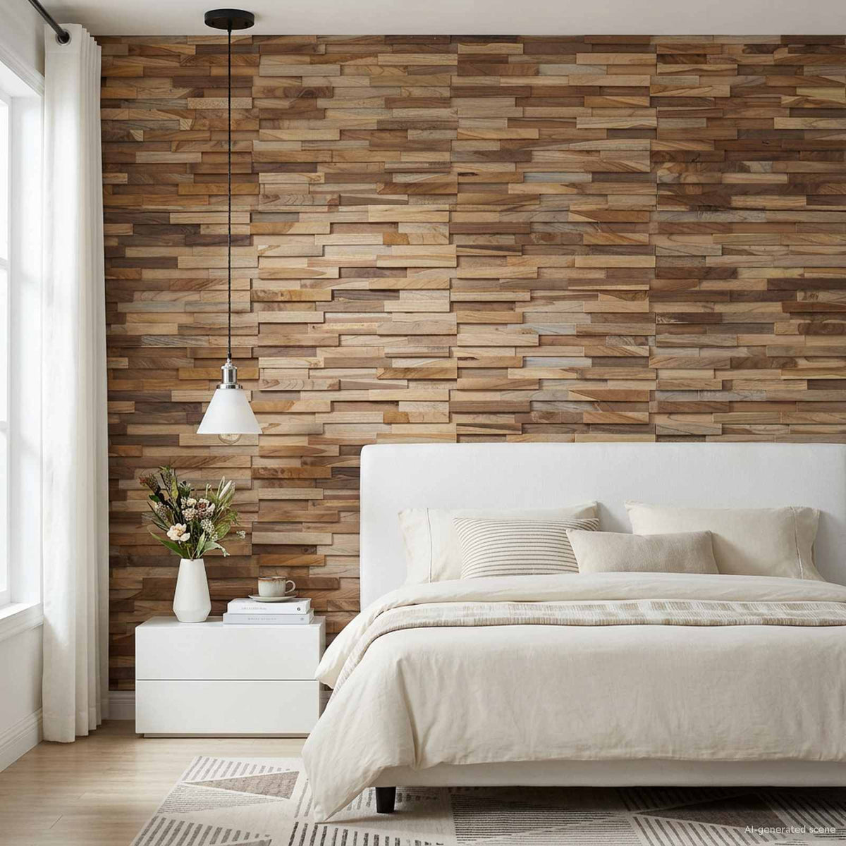 Wandpanelen 10 st Naturel 56 x 18 x 2 cm Massief Teakhout is nu te koop bij PeponiXL, paradijselijk wonen!