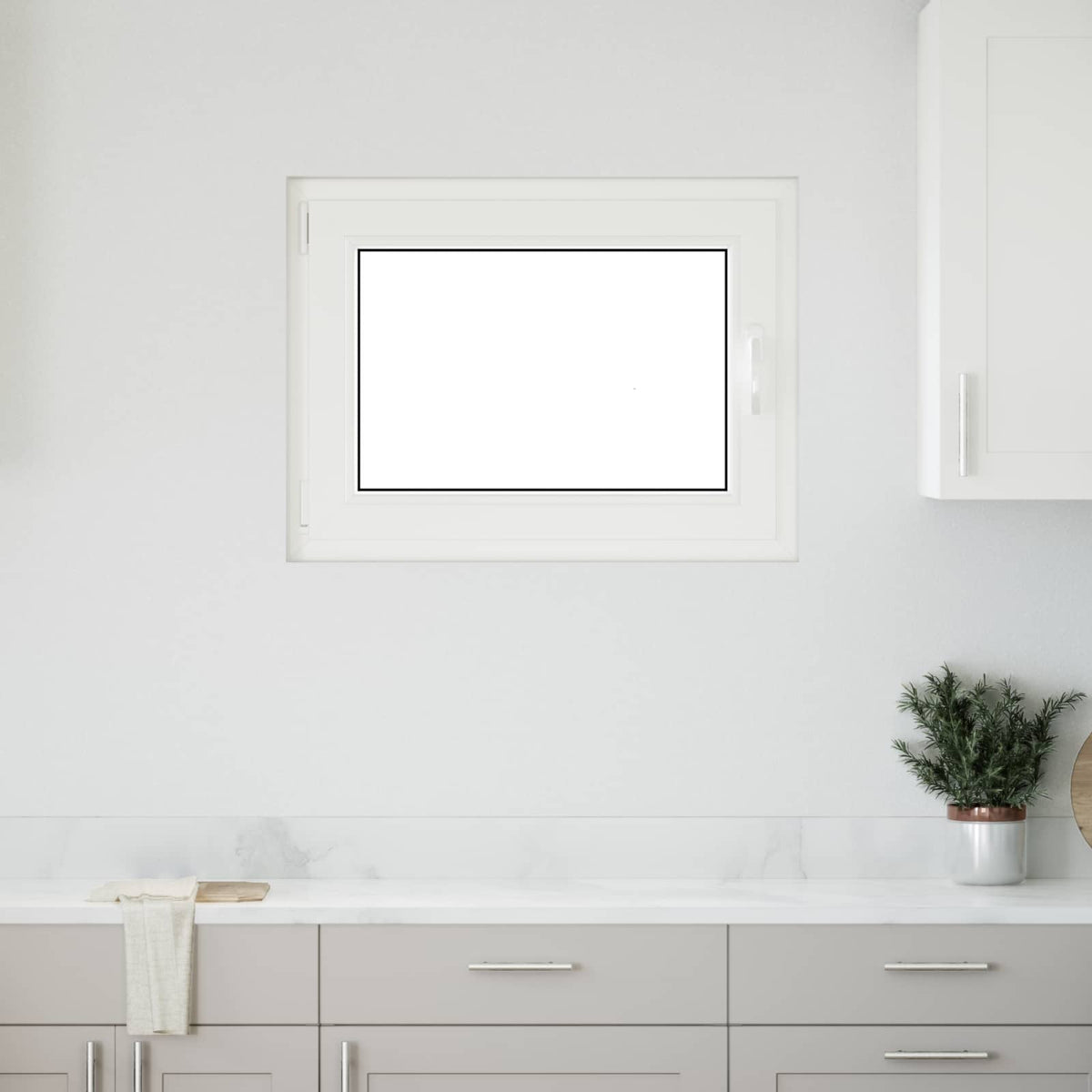 Kelderraam RISOR 80 x 70 cm PVC en glas Wit is nu te koop bij PeponiXL, paradijselijk wonen!