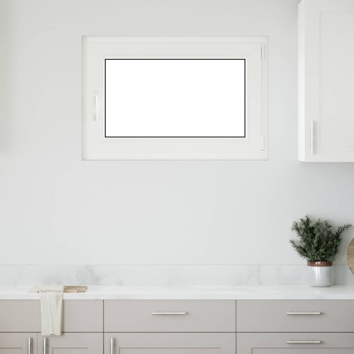 Kelderraam RISOR 90 x 70 cm PVC en glas Wit is nu te koop bij PeponiXL, paradijselijk wonen!