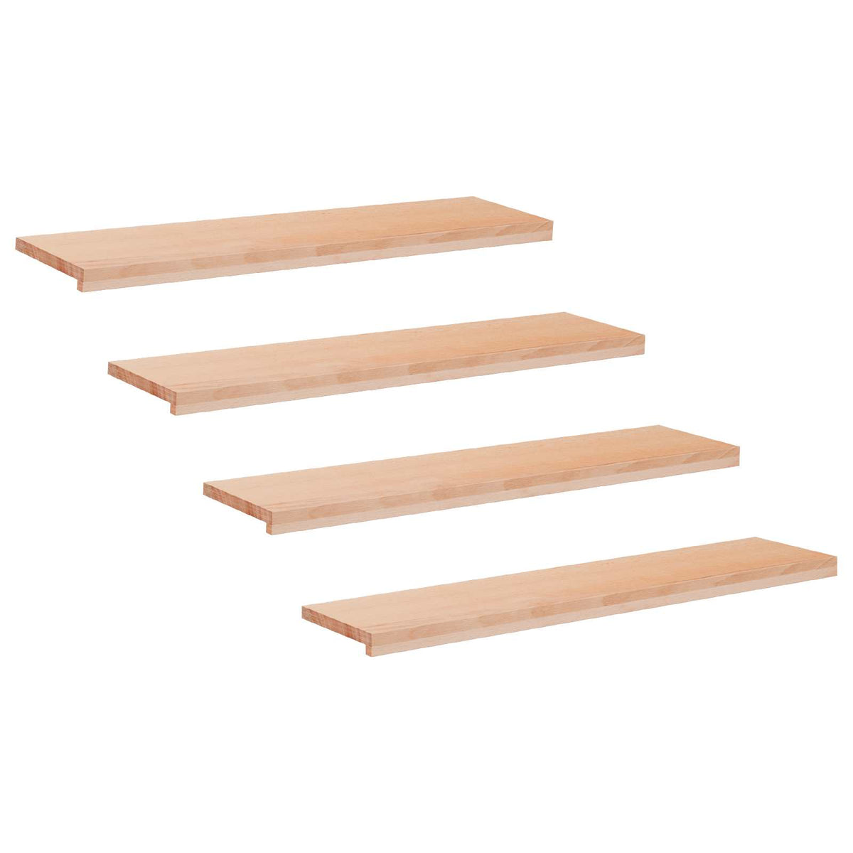 Trapmatten 4 st Naturel 110 x 25 x 2 cm Massief beukenhout is nu te koop bij PeponiXL, paradijselijk wonen!