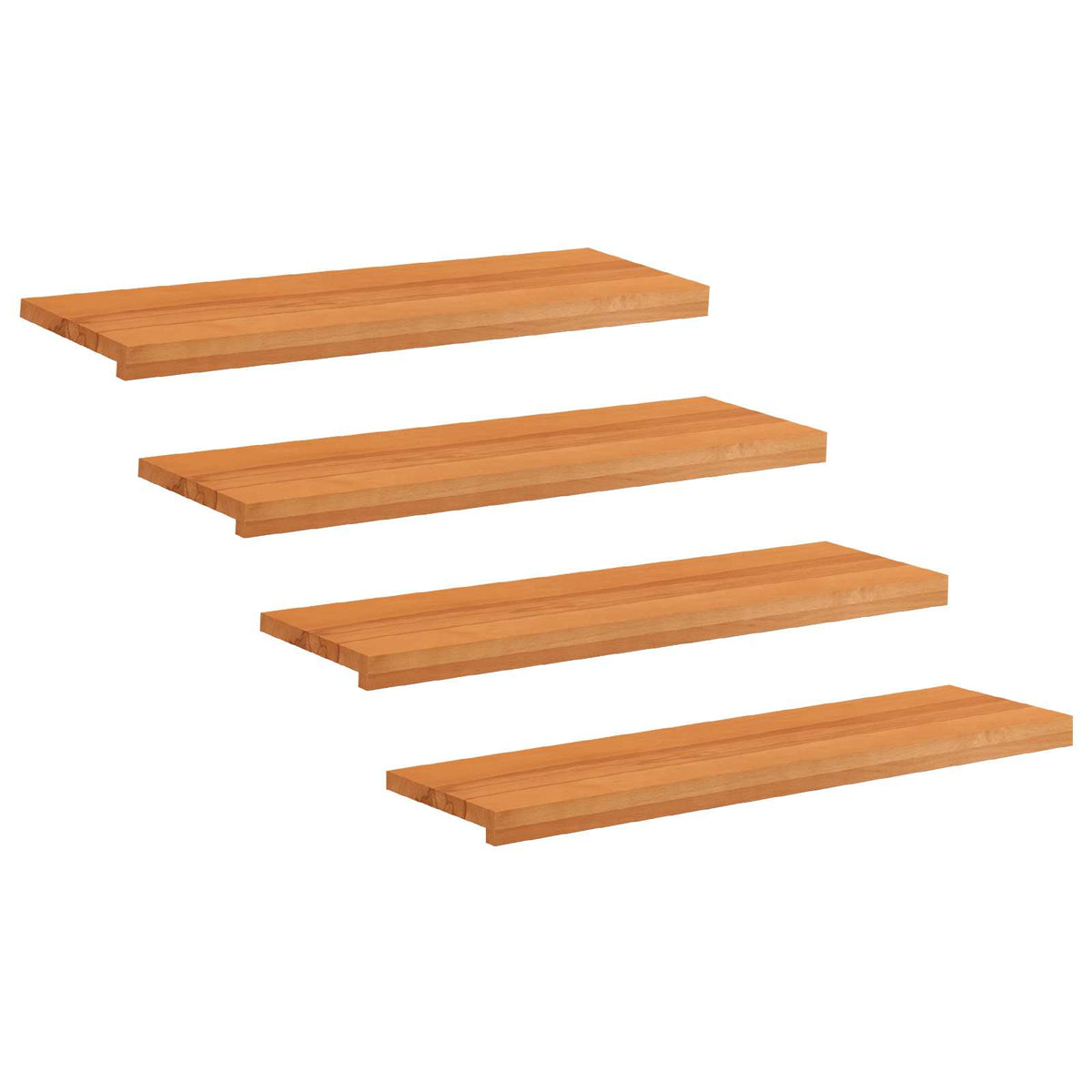 Trapmatten 4 st Licht Bruin 90 x 25 x 2 cm Massief beukenhout is nu te koop bij PeponiXL, paradijselijk wonen!