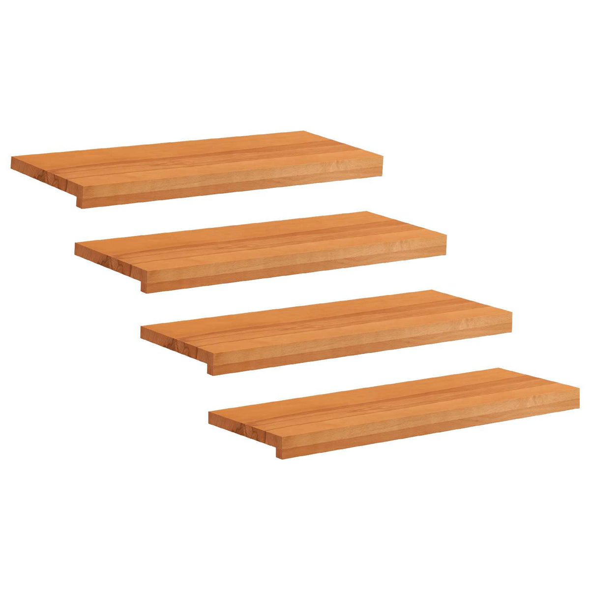 Trapmatten 4 st Licht Bruin 80 x 30 x 2 cm Massief beukenhout is nu te koop bij PeponiXL, paradijselijk wonen!