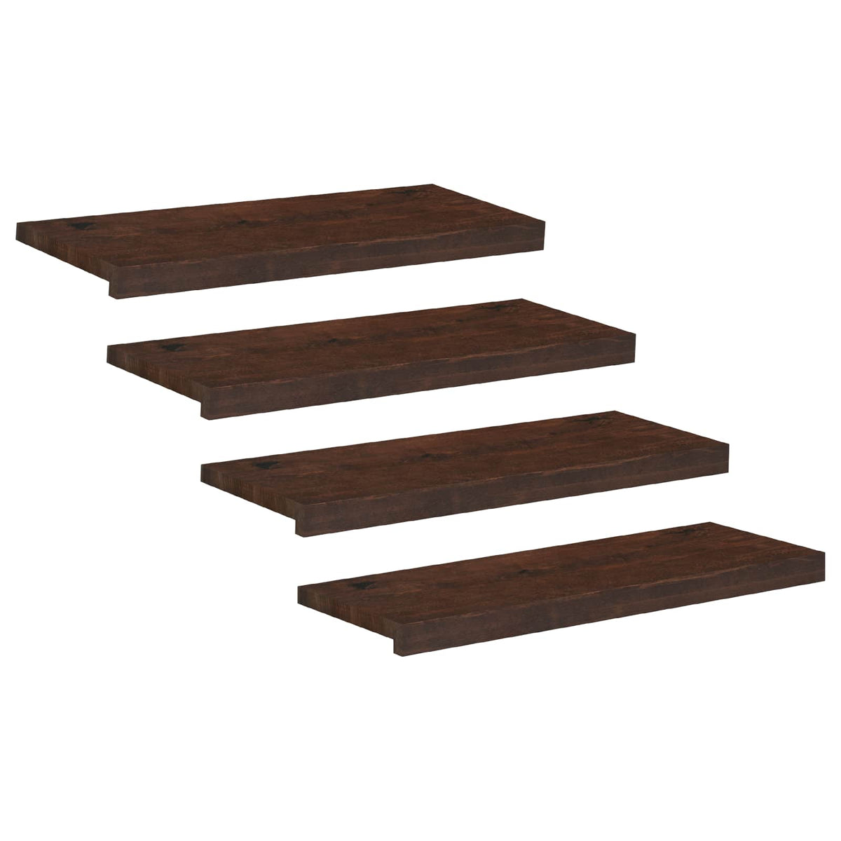 Traplopers 4 st 80 x 25 x 2 cm Donkerbruin Massief beukenhout is nu te koop bij PeponiXL, paradijselijk wonen!