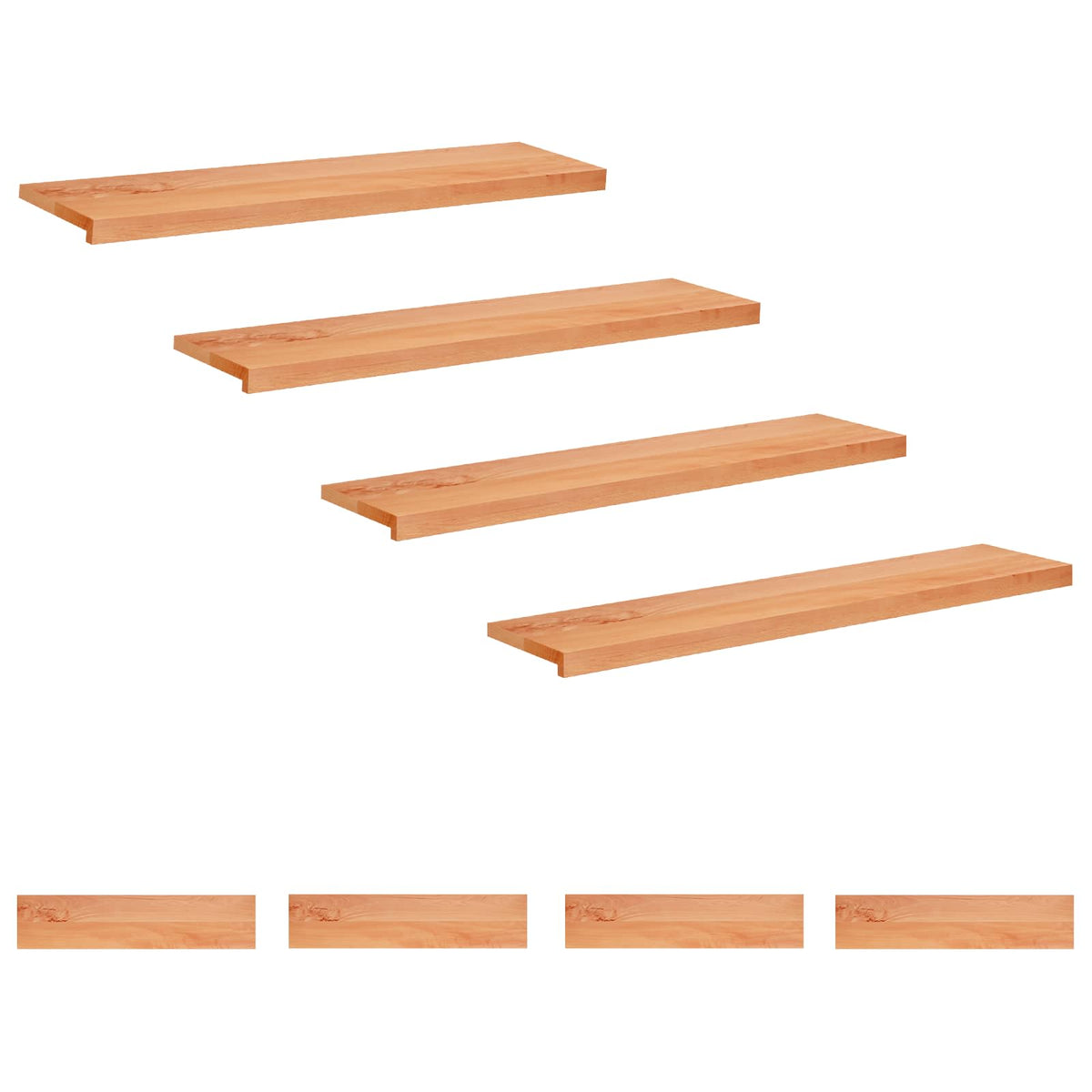 Trapmatten 8 st Lak 110 x 30 x 2 cm Massief beukenhout is nu te koop bij PeponiXL, paradijselijk wonen!