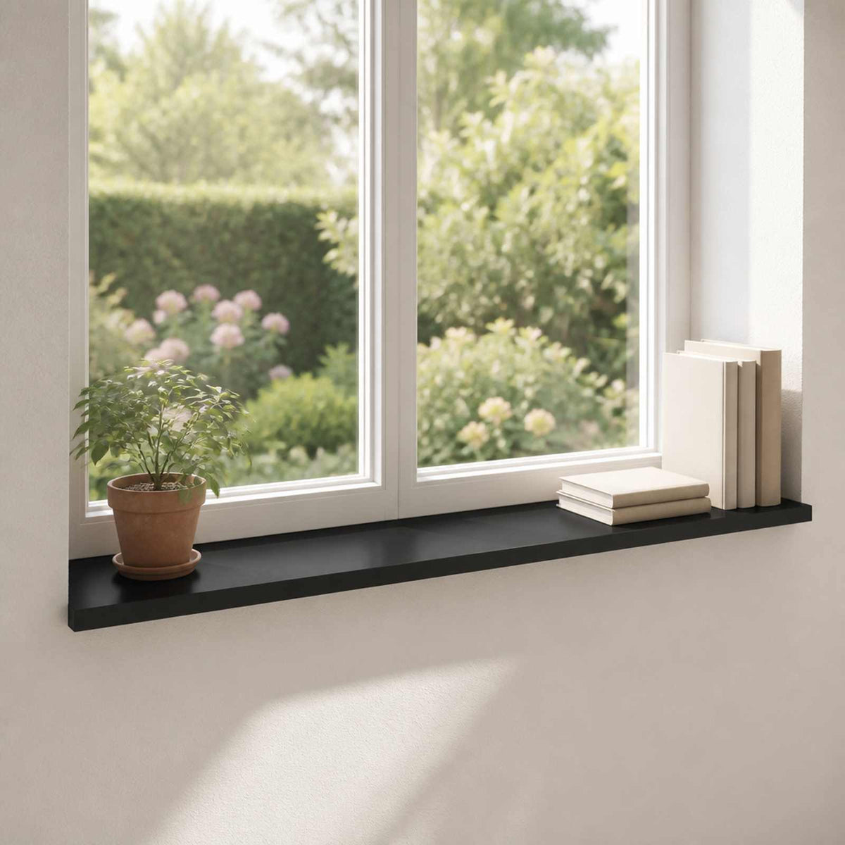 Raamkozijnen 2 st Zwart 80x 40 x 2 cm Massief beukenhout is nu te koop bij PeponiXL, paradijselijk wonen!