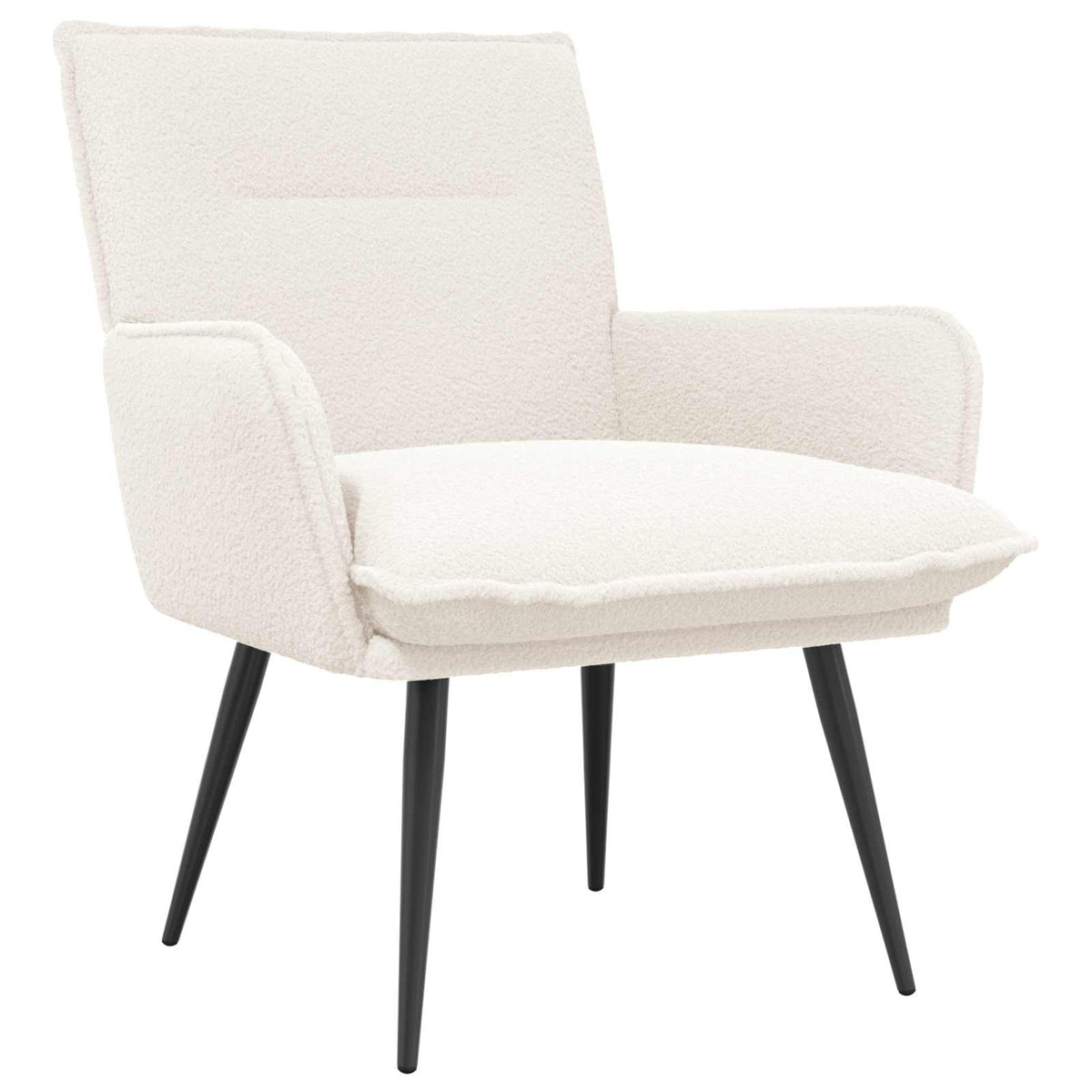 vidaXL Fauteuil Crèmekleurig Bouclé