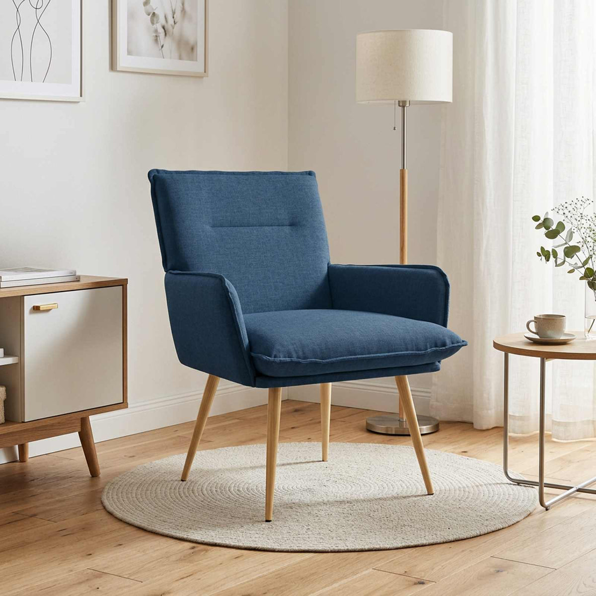 Fauteuil Blauw Stof is nu te koop bij PeponiXL, paradijselijk wonen!