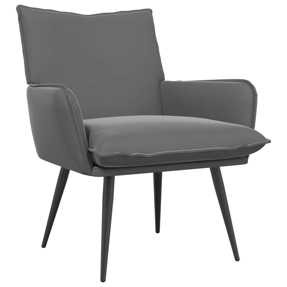 vidaXL Fauteuil Donkergrijs fluweel